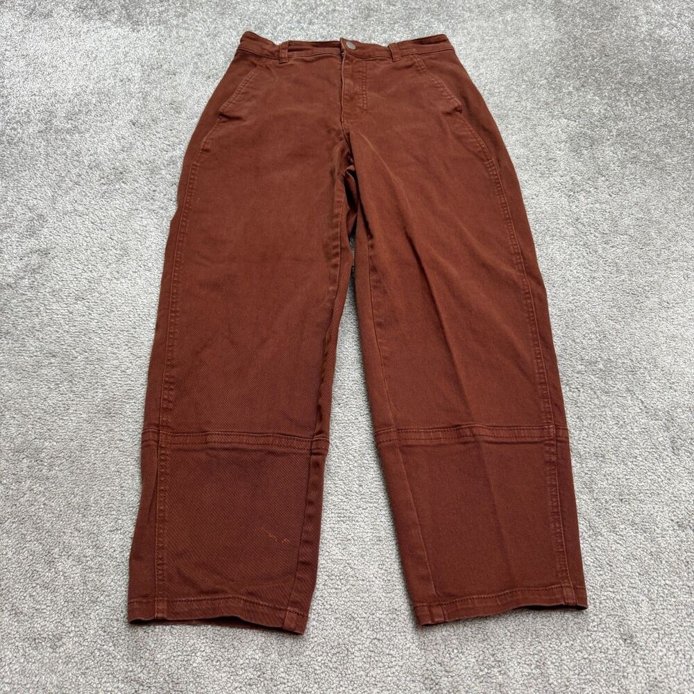 Everlane Utility Barrel Organic Cotton Crop Pants Womens 2 Brown Baggy Trouser